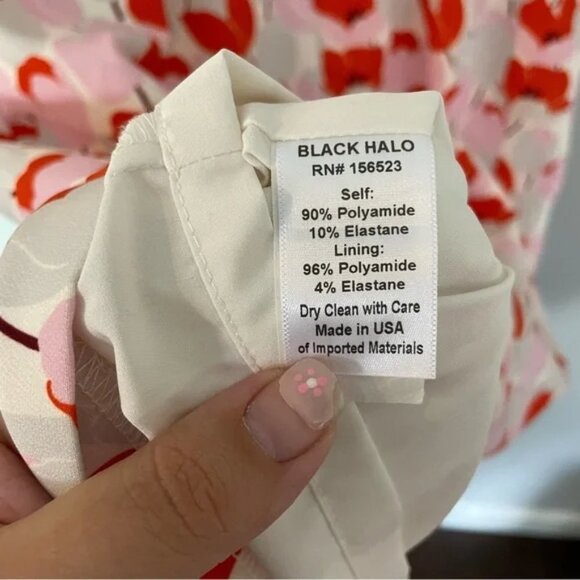 BLACK HALO Avilla Floral Sheath Dress in Pink & Red Women’s SIZE 8 & 10 - Picture 12 of 13